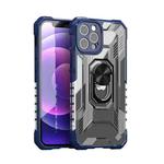 PC + TPU Shockproof Protective Case with Metal Ring Holder For iPhone 12 Pro Max(Blue)