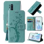 For OnePlus 8 Pro Embossed Lucky Tree Horizontal Flip Leather Case with Holder & Card Slot & Wallet & Lanyard(Green)