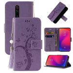 For Xiaomi Redmi K20 Embossed Lucky Tree Horizontal Flip Leather Case with Holder & Card Slot & Wallet & Lanyard(Purple)