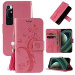 For Xiaomi Mi 10 Ultra Embossed Lucky Tree Horizontal Flip Leather Case with Holder & Card Slot & Wallet & Lanyard(Pink)