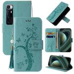For Xiaomi Mi 10 Ultra Embossed Lucky Tree Horizontal Flip Leather Case with Holder & Card Slot & Wallet & Lanyard(Green)