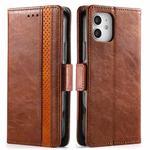 For iPhone 11 Pro Max CaseNeo Business Splicing Dual Magnetic Buckle Horizontal Flip PU Leather Case with Holder & Card Slots & Wallet (Brown)