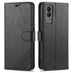 For vivo Y53s AZNS Sheepskin Texture Horizontal Flip Leather Case with Holder & Card Slots & Wallet(Black)