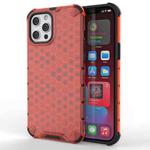 For iPhone 13 Shockproof Honeycomb PC + TPU Protective Case(Red)