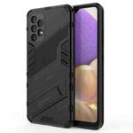 For Samsung Galaxy A32 4G Punk Armor 2 in 1 PC + TPU Shockproof Case with Invisible Holder(Black)