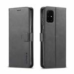 For Samsung Galaxy A03s 164mm LC.IMEEKE Calf Texture Horizontal Flip Leather Case with Holder & Card Slots & Wallet(Black)