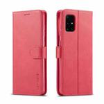 For Samsung Galaxy A03s 164mm LC.IMEEKE Calf Texture Horizontal Flip Leather Case with Holder & Card Slots & Wallet(Red)