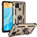 For OPPO A15 Shockproof TPU + PC Protective Case with 360 Degree Rotating Holder(Gold)