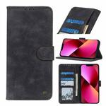 For iPhone 13 Antelope Texture Magnetic Buckle Horizontal Flip PU Leather Case with Card Slots & Wallet & Holder(Black)