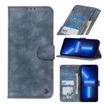 For iPhone 13 Pro Max Antelope Texture Magnetic Buckle Horizontal Flip PU Leather Case with Card Slots & Wallet & Holder (Blue)