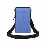Universal Fashion Waterproof Casual Mobile Phone Waist Diagonal Bag For 7.2 inch and Below Phones(Blue)