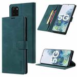 For Samsung Galaxy S20 TAOKKIM Skin Feel Calf Texture Horizontal Flip PU Leather Case with Holder & Card Slots & Photo Frame & Wallet(Blue)
