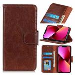 For iPhone 13 Nappa Texture Horizontal Flip Leather Case with Holder & Card Slots & Wallet(Brown)