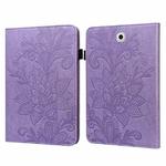 For Samsung Galaxy Tab S2 9.7 T810/T815 Lace Flower Embossing Pattern Horizontal Flip Leather Case with Holder & Card Slots & Wallet & Photo Frame(Purple)