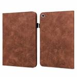 For Huawei MediaPad M5 Lite Lace Flower Embossing Pattern Horizontal Flip Leather Case with Holder & Card Slots & Wallet & Photo Frame(Brown)