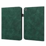 For Huawei MediaPad M5 Lite Lace Flower Embossing Pattern Horizontal Flip Leather Case with Holder & Card Slots & Wallet & Photo Frame(Green)