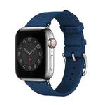 Two-color Nylon Braid Watch Band For Apple Watch Ultra 49mm&Watch Ultra 2 49mm / Series 9&8&7 45mm / SE 3&SE 2&6&SE&5&4 44mm / 3&2&1 42mm(Blue)