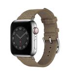 Two-color Nylon Braid Watch Band For Apple Watch Ultra 49mm&Watch Ultra 2 49mm / Series 9&8&7 45mm / SE 3&SE 2&6&SE&5&4 44mm / 3&2&1 42mm(Light Khaki)