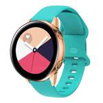 For Huawei Watch 2 Internal Reverse Buckle Silicone Watch Band, Size:20mm(Teal)