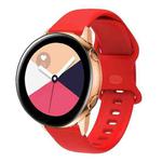 For Huawei Watch 2 Internal Reverse Buckle Silicone Watch Band, Size:20mm(Red)