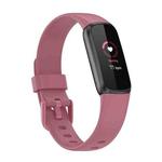 For Fitbit Luxe Silicone Color Buckle Watch Band, Size:S(Pink)