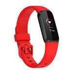 For Fitbit Luxe Silicone Color Buckle Watch Band, Size:S(Red)