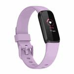 For Fitbit Luxe Silicone Color Buckle Watch Band, Size:S(Light Purple)