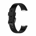 For Fitbit Luxe Silicone Color Buckle Watch Band, Size:L(Black)