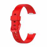 For Fitbit Luxe Silicone Color Buckle Watch Band, Size:L(Red)