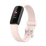 For Fitbit Luxe Silicone Watch Band, Size:S(Sand Pink)