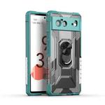 For Google Pixel 6 PC + TPU Shockproof Protective Case with Metal Ring Holder(Green)