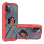 For iPhone 11 Pro Starry Sky Solid Color Series Shockproof PC + TPU Protective Case with Ring Holder & Magnetic Function (Red)