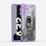 For Samsung Galaxy A32 5G PC + TPU Shockproof Protective Case with Metal Ring Holder(Purple)