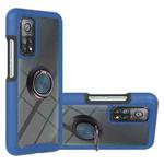 For Xiaomi Mi 10T / 10T Pro Starry Sky Solid Color Series Shockproof PC + TPU Protective Case with Ring Holder & Magnetic Function(Blue)