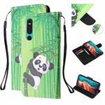 For Huawei P30 Colored Drawing Pattern Cross Texture Horizontal Flip PU Leather Case with Holder & Card Slots & Wallet(Panda Bamboo)