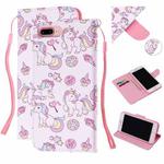 Colored Drawing Pattern Cross Texture Horizontal Flip PU Leather Case with Holder & Card Slots & Wallet For iPhone 8 Plus / 7 Plus(Ice Cream Unicorn)