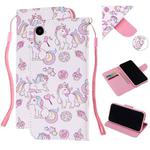 Colored Drawing Pattern Cross Texture Horizontal Flip PU Leather Case with Holder & Card Slots & Wallet For iPhone XR(Ice Cream Unicorn)