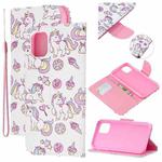 For iPhone 11 Colored Drawing Pattern Cross Texture Horizontal Flip PU Leather Case with Holder & Card Slots & Wallet (Ice Cream Unicorn)