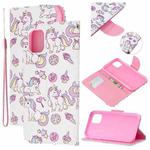 Colored Drawing Pattern Cross Texture Horizontal Flip PU Leather Case with Holder & Card Slots & Wallet For iPhone 11 Pro(Ice Cream Unicorn)
