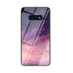 For Samsung Galaxy S10 Lite Starry Sky Painted Tempered Glass TPU Shockproof Protective Case(Dream Sky)