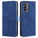 For OPPO K9 AZNS Skin Feel Calf Texture Horizontal Flip Leather Case with Card Slots & Holder & Wallet(Blue)