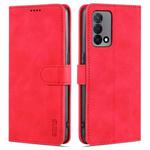 For OPPO K9 AZNS Skin Feel Calf Texture Horizontal Flip Leather Case with Card Slots & Holder & Wallet(Red)