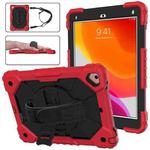 Contrast Color Robot Shockproof Silicon + PC Protective Case with Holder & Shoulder Strap For iPad 9.7 (2018) & (2017) / Air 2 / Air(Red+Black)