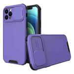 For iPhone 12 Sliding Camera Cover Design PC + TPU Protective Case(Purple)