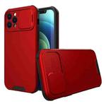 For iPhone 12 Pro Sliding Camera Cover Design PC + TPU Protective Case(Red)