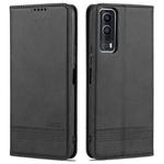 For vivo Y53s AZNS Magnetic Calf Texture Horizontal Flip Leather Case with Card Slots & Holder & Wallet(Black)