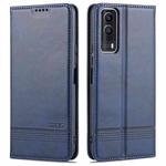 For vivo Y53s AZNS Magnetic Calf Texture Horizontal Flip Leather Case with Card Slots & Holder & Wallet(Dark Blue)