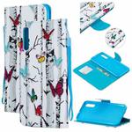 For Samsung Galaxy A70 Colored Drawing Pattern Cross Texture Horizontal Flip PU Leather Case with Holder & Card Slots & Wallet(Butterfly Tree)