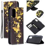 For Samsung Galaxy S20 Colored Drawing Pattern Cross Texture Horizontal Flip PU Leather Case with Holder & Card Slots & Wallet(A Bunch of Butterflies)
