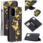 For Samsung Galaxy S20+ Colored Drawing Pattern Cross Texture Horizontal Flip PU Leather Case with Holder & Card Slots & Wallet(A Bunch of Butterflies)